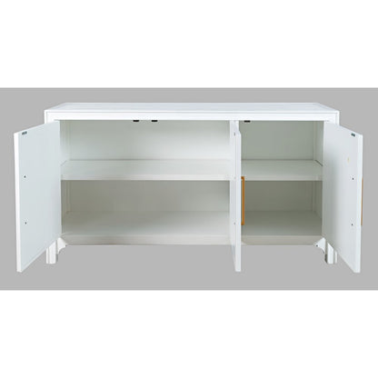Gramercy Mid-Century Modern Chevron Three Door 60" Accent Cabinet