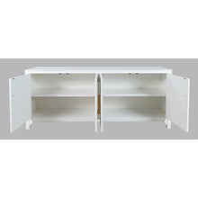 Gramercy Mid-Century Modern Chevron Four Door 79" Accent Cabinet