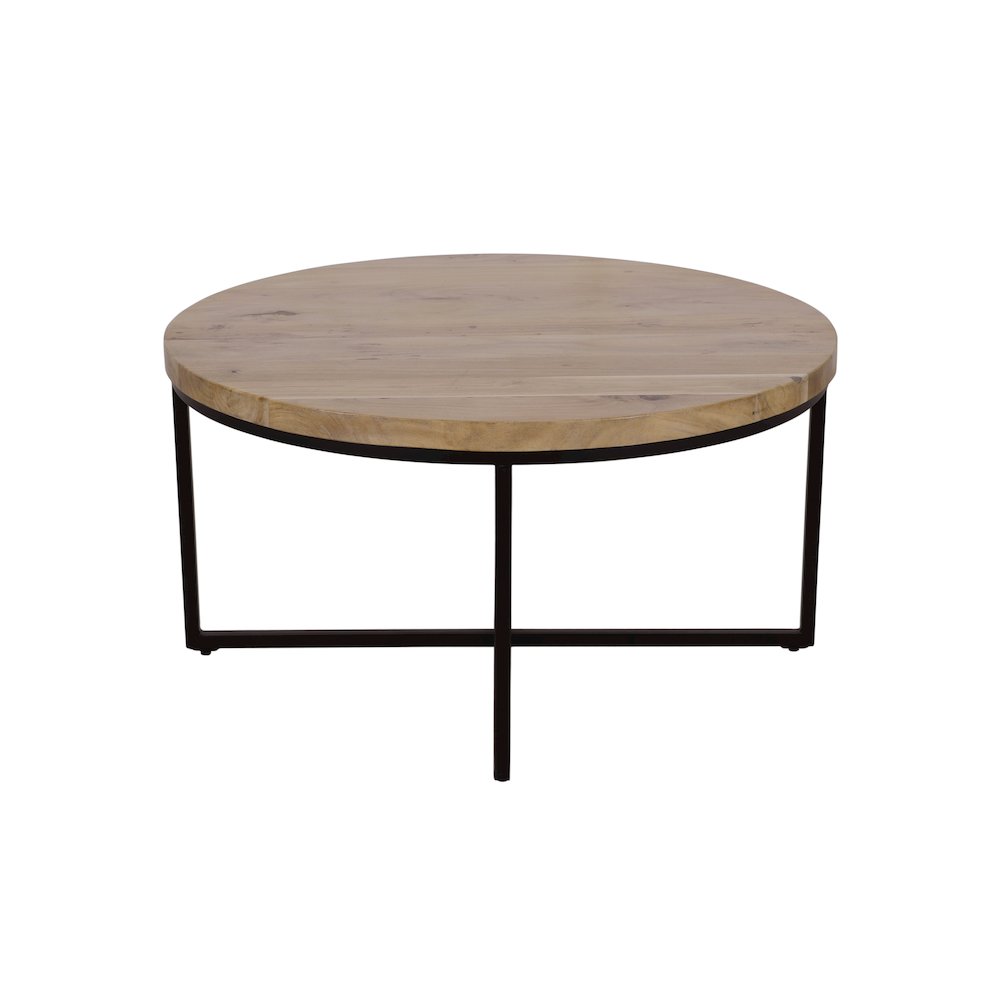 Ames Solid Wood Modern 36" Round Coffee Table