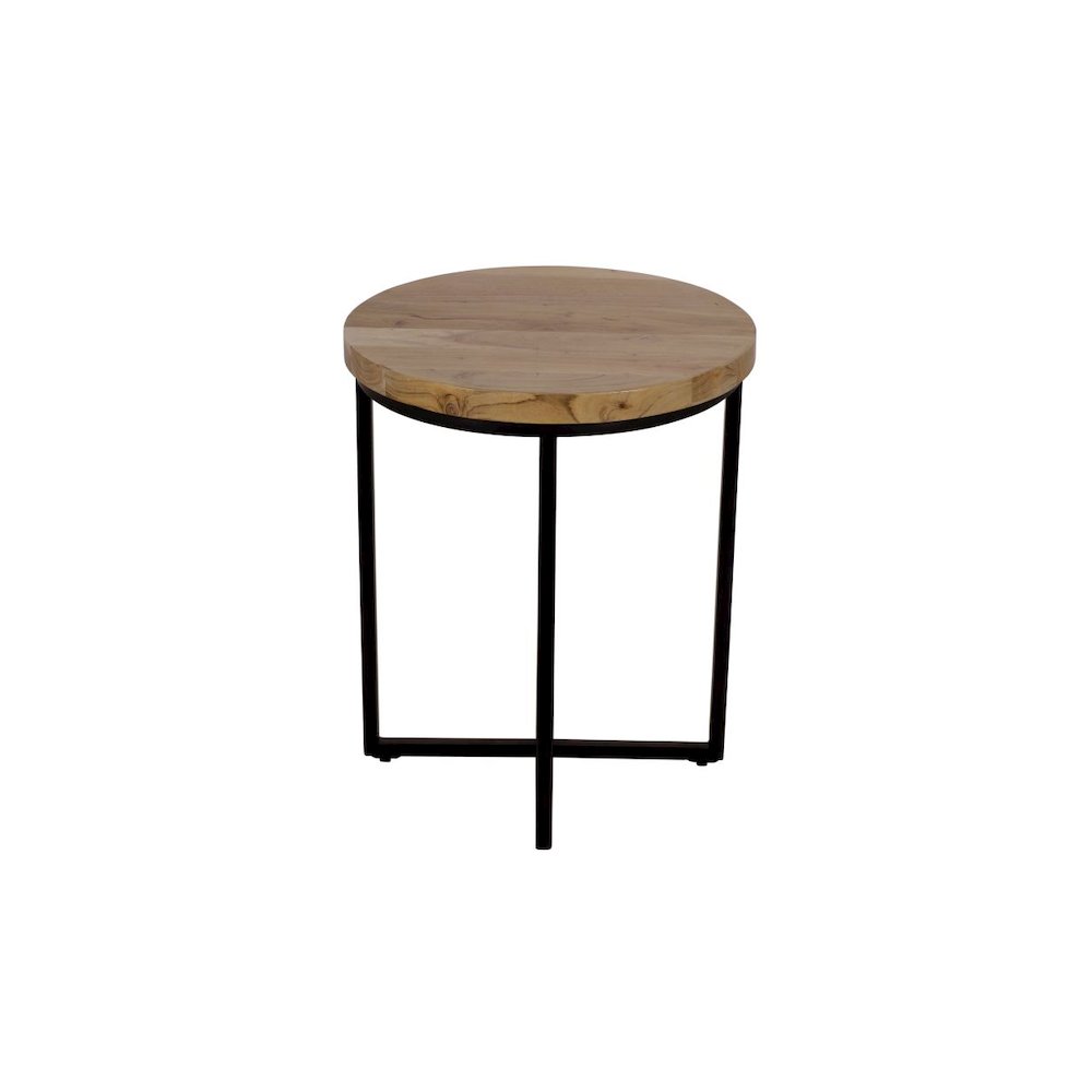 Ames Solid Wood Modern 20" Round End Table