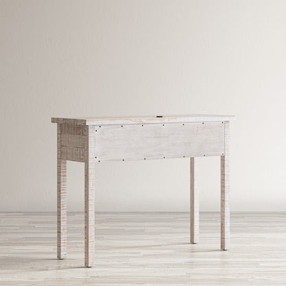 North Coast 42" Washed Finish Three Drawer USB Charging Sofa Table