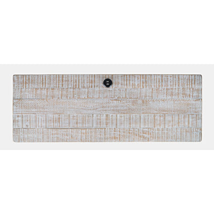 North Coast 42" Washed Finish Three Drawer USB Charging Sofa Table
