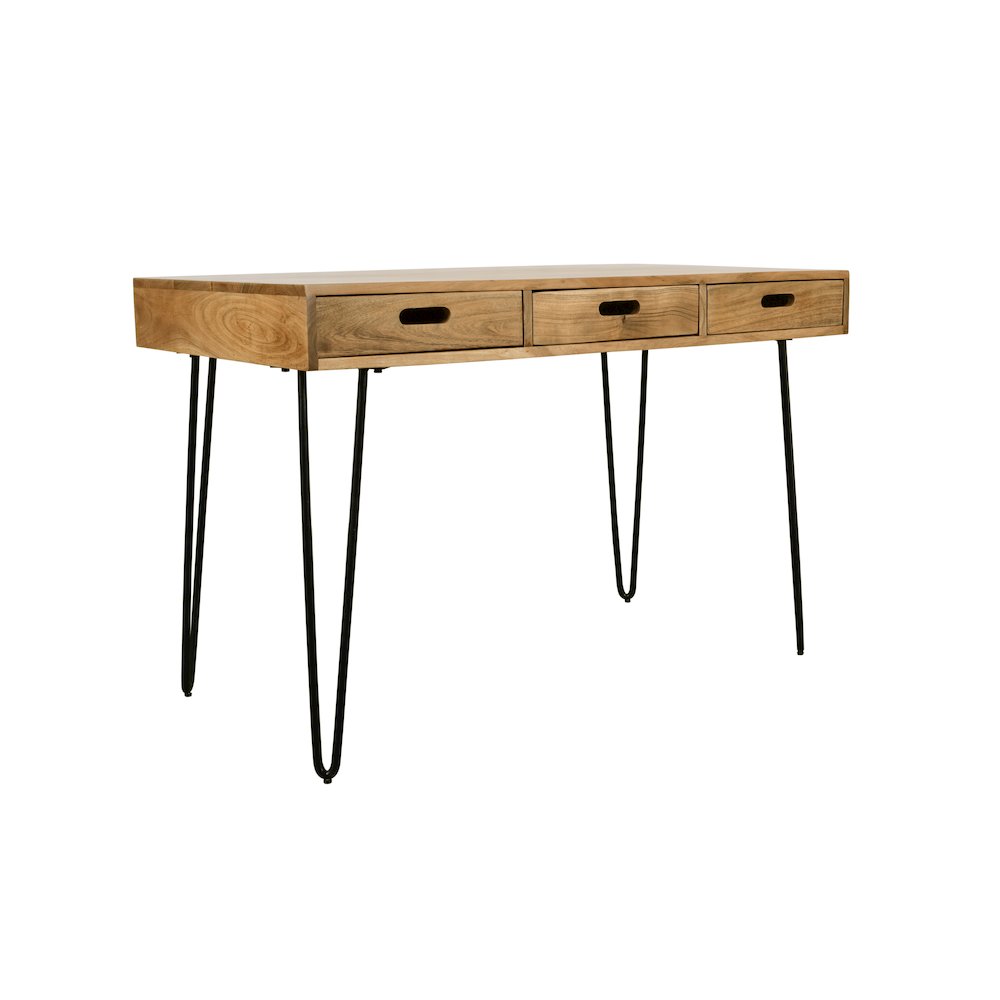 Rollins 52" Solid Hardwood Modern Counter Dining Table with Storage