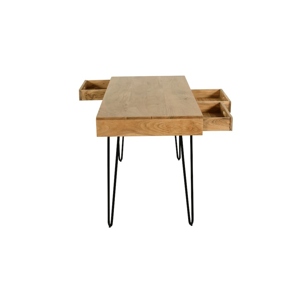 Rollins 52" Solid Hardwood Modern Counter Dining Table with Storage