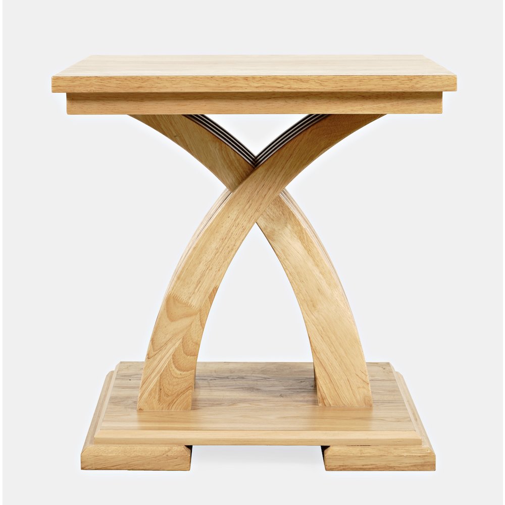 Anthology Contemporary Curved Base Square End Table