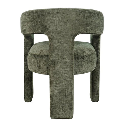 Modern Upholstered Counter Stool, Iron Frame, Rust, Single