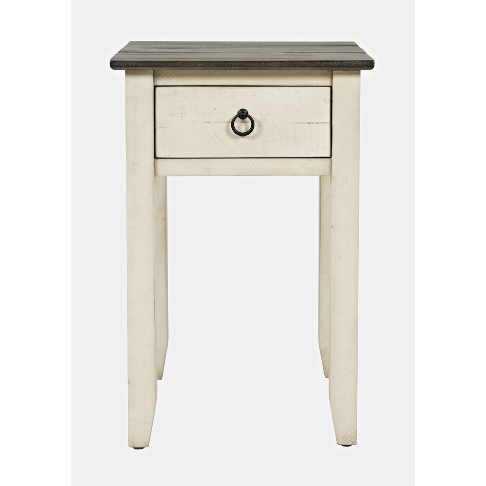 Devon Farmhouse Distressed Solid Wood End Table