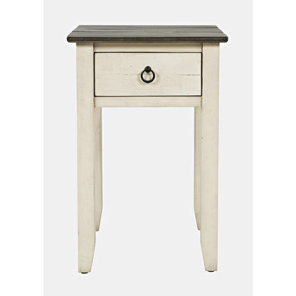 Devon Farmhouse Distressed Solid Wood End Table