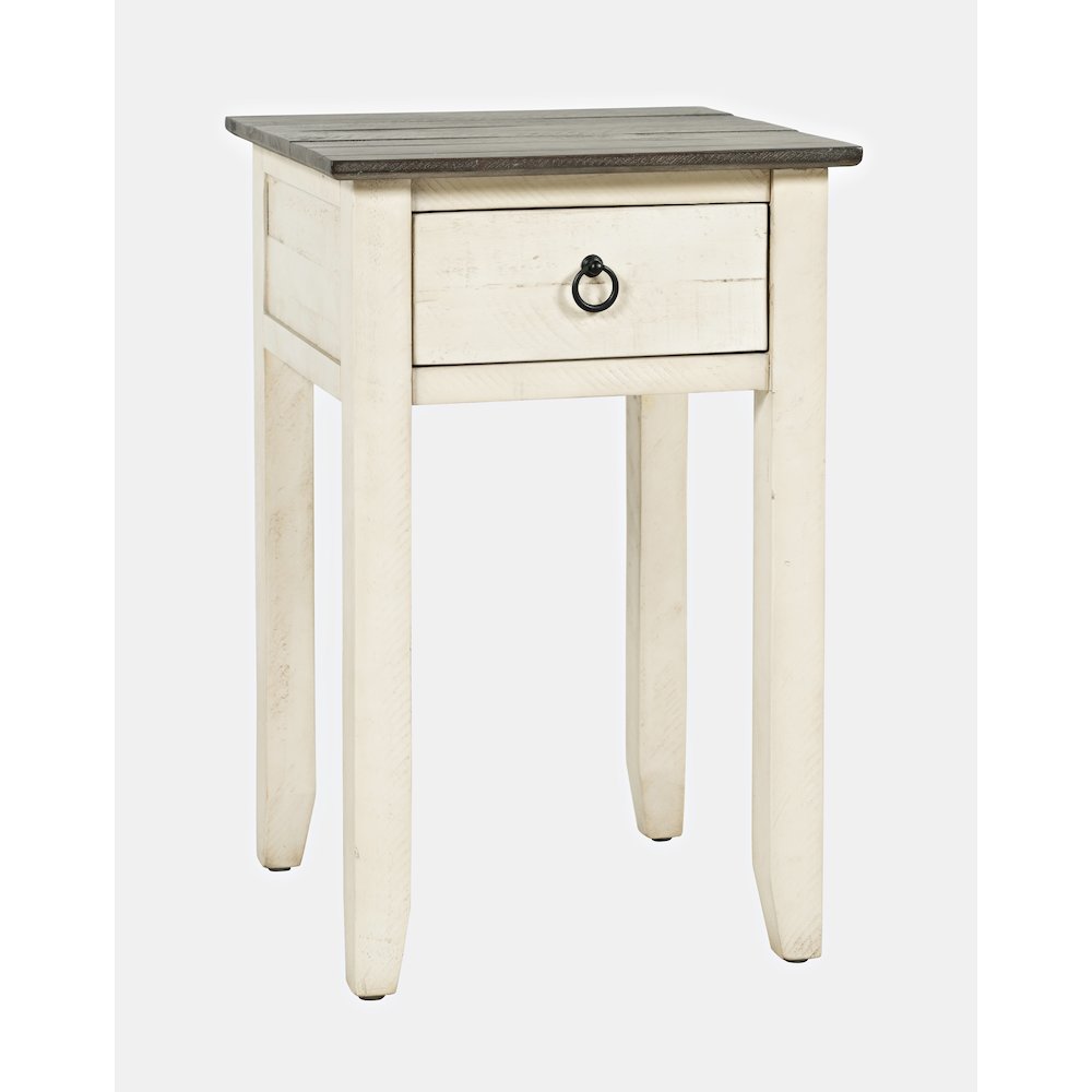 Devon Farmhouse Distressed Solid Wood End Table