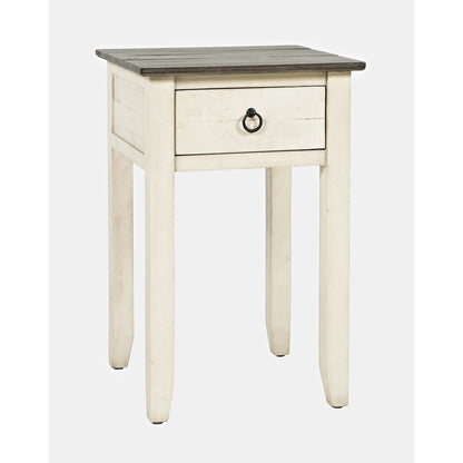 Devon Farmhouse Distressed Solid Wood End Table