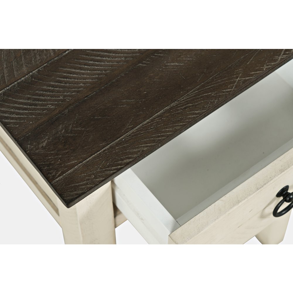 Devon Farmhouse Distressed Solid Wood End Table