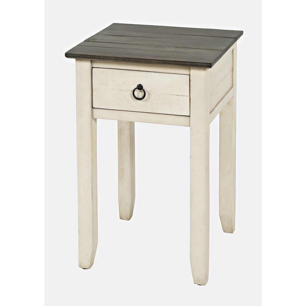 Devon Farmhouse Distressed Solid Wood End Table