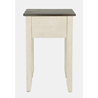 Devon Farmhouse Distressed Solid Wood End Table