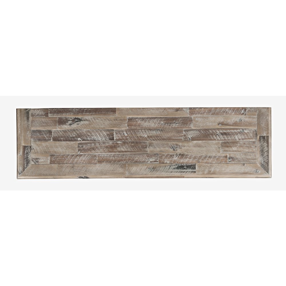 Rustic Shores 54" Coastal Distressed Acacia Four-Door Credenza Cabinet