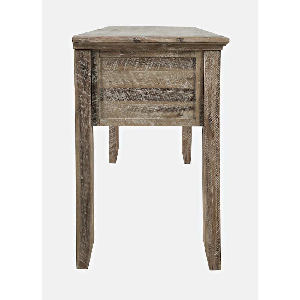 Rustic Shores Coastal Style Distressed Acacia USB Charging Desk