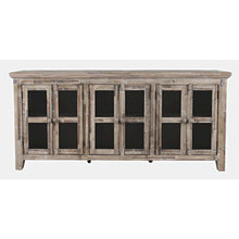 Rustic Shores 70" Coastal Distressed Acacia Six-Door Sideboard Cabinet