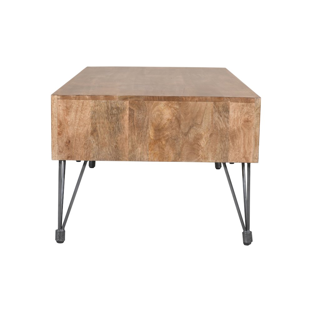 American Vintage Solid Wood Coffee Table with Apothecary Drawers