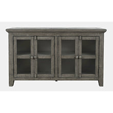 Rustic Shores 54" Coastal Distressed Acacia Four-Door Credenza Cabinet