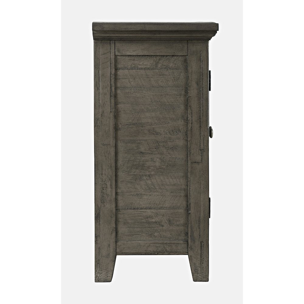Rustic Shores 54" Coastal Distressed Acacia Four-Door Credenza Cabinet