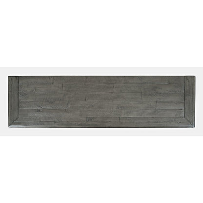 Rustic Shores 54" Coastal Distressed Acacia Four-Door Credenza Cabinet