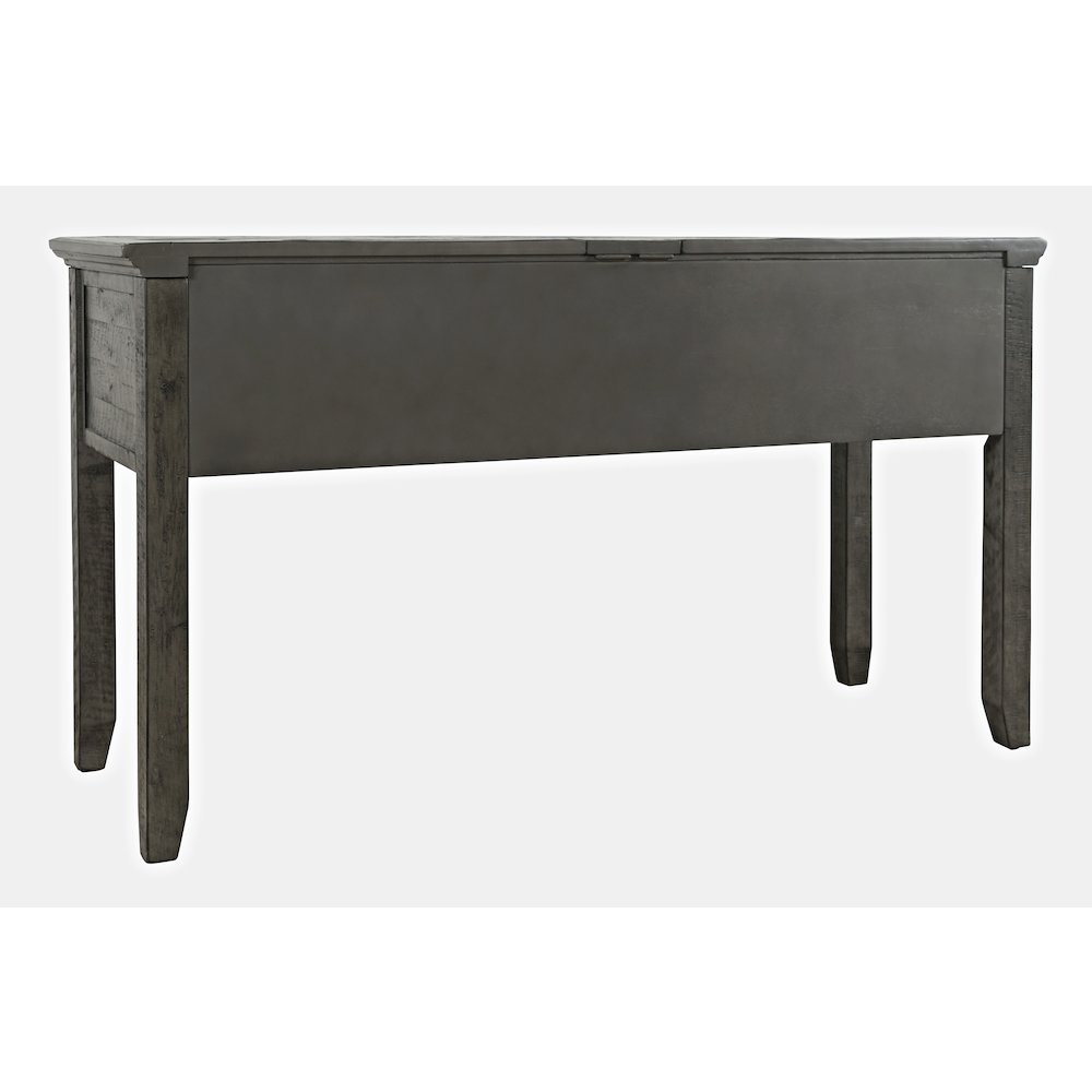 Rustic Shores Coastal Style Distressed Acacia USB Charging Desk