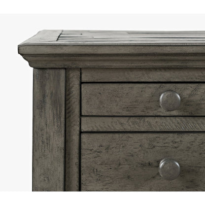 Rustic Shores Coastal Style Distressed Acacia USB Charging Desk