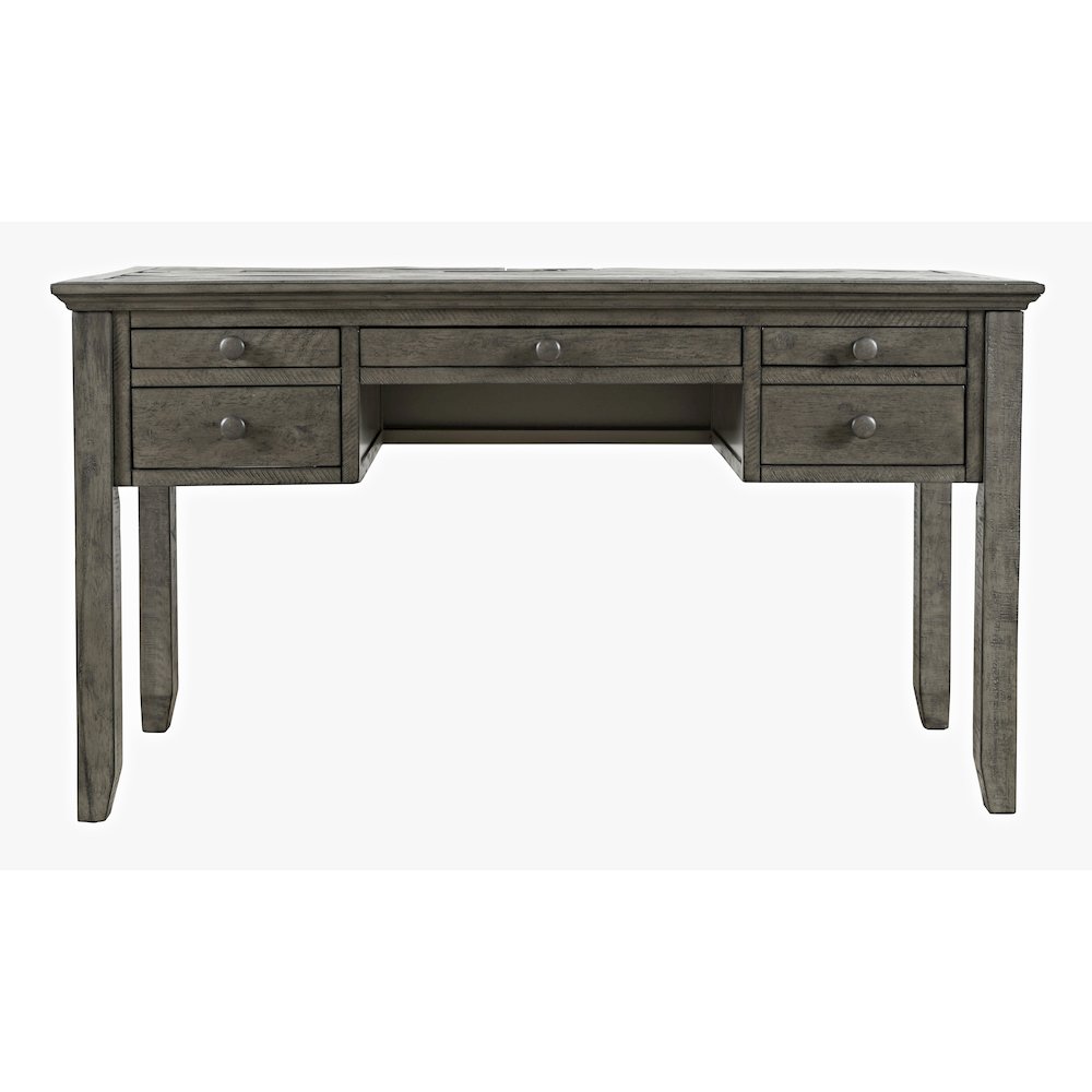Rustic Shores Coastal Style Distressed Acacia USB Charging Desk