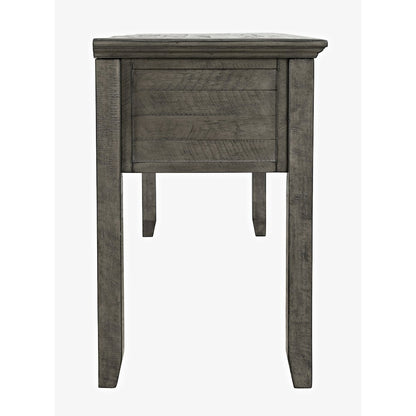Rustic Shores Coastal Style Distressed Acacia USB Charging Desk
