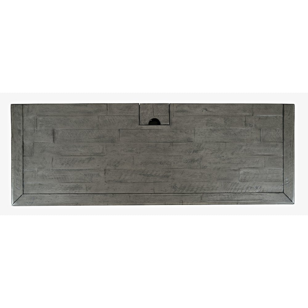 Rustic Shores Coastal Style Distressed Acacia USB Charging Desk