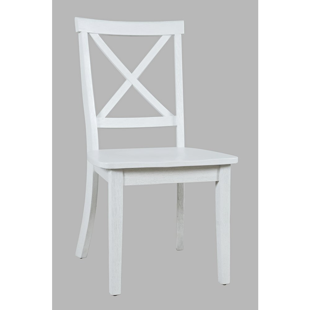 Eastern Tides Coastal Wire-Brushed Wood X-Back Acacia Dining Chair (Set of 2)