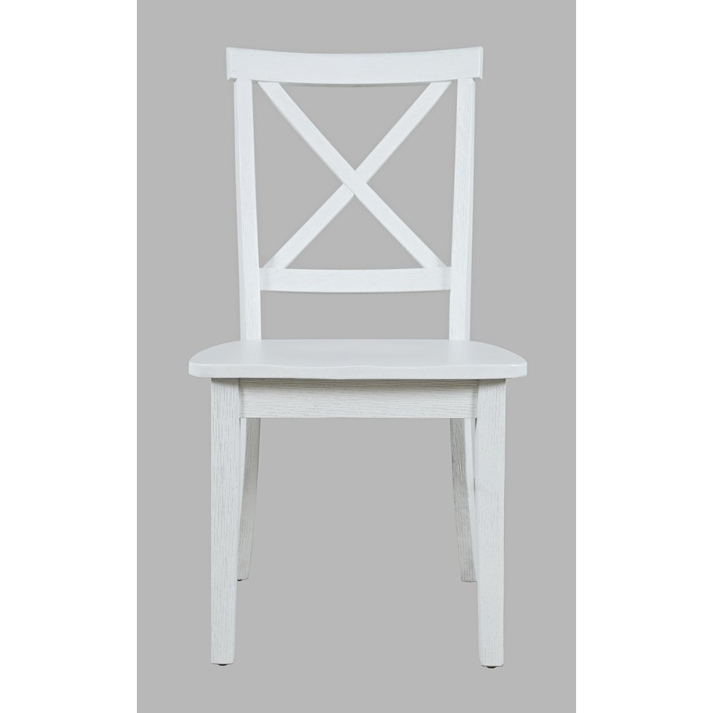 Eastern Tides Coastal Wire-Brushed Wood X-Back Acacia Dining Chair (Set of 2)