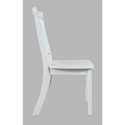 Eastern Tides Coastal Wire-Brushed Wood X-Back Acacia Dining Chair (Set of 2)