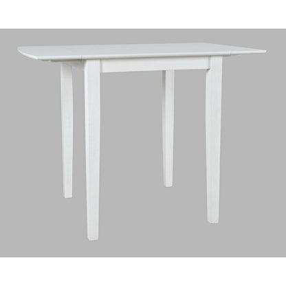 Eastern Tides Coastal Wire-Brushed Acacia Drop-Leaf Counter Height Dining Table