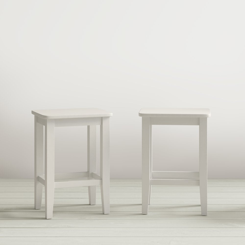 Coastal Wire-Brushed Acacia Three Piece Backless Counter Height Dining Set