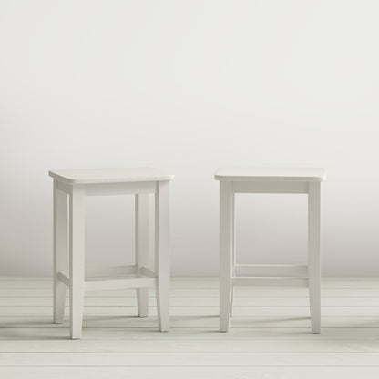 Coastal Wire-Brushed Acacia Three Piece Backless Counter Height Dining Set