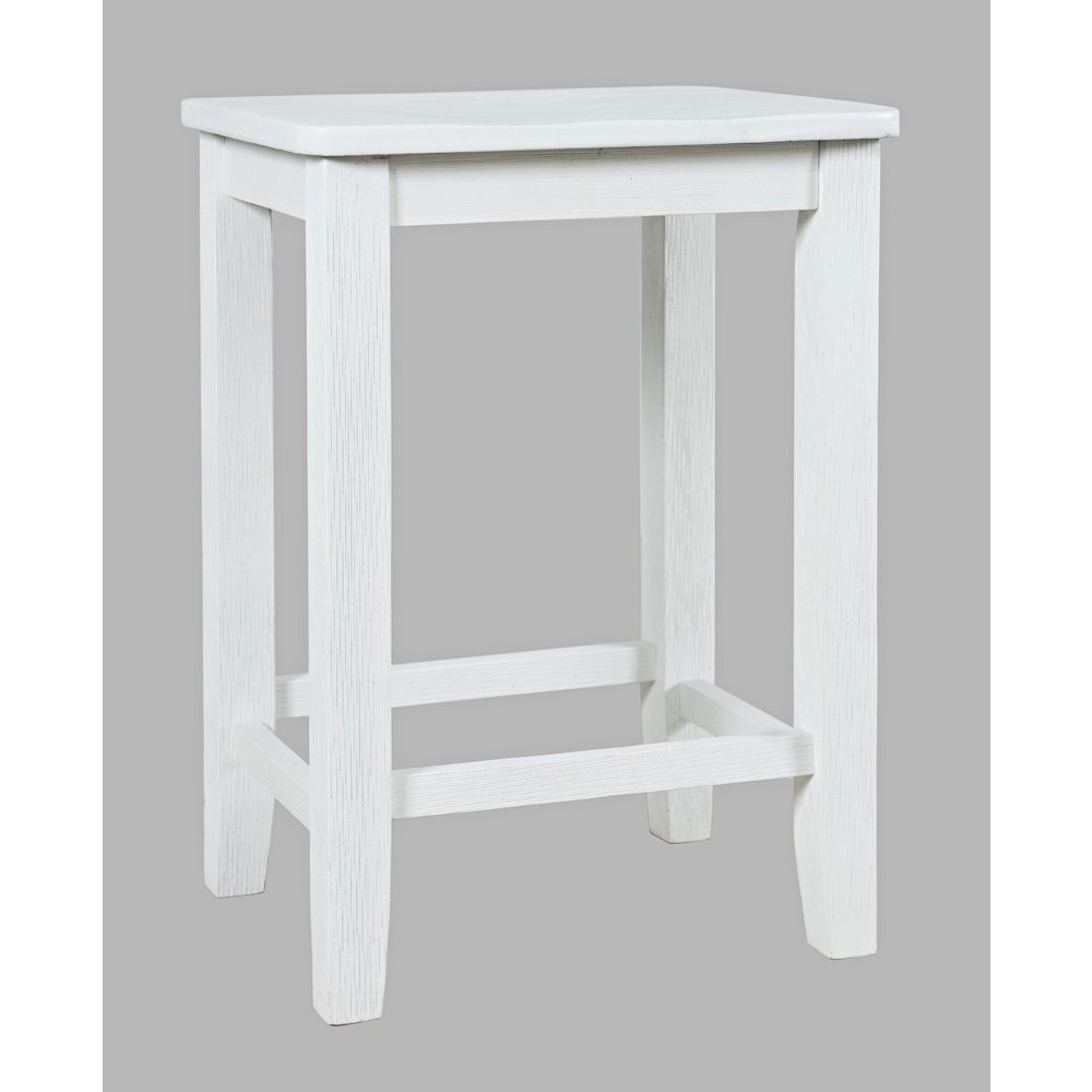 Eastern Tides Coastal Wire-Brushed Wood Backless Counter Barstool (Set of 2)