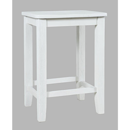 Eastern Tides Coastal Wire-Brushed Wood Backless Counter Barstool (Set of 2)