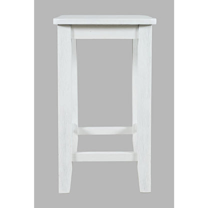 Eastern Tides Coastal Wire-Brushed Wood Backless Counter Barstool (Set of 2)