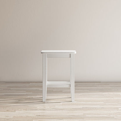 Eastern Tides Coastal Wire-Brushed Wood Backless Counter Barstool (Set of 2)