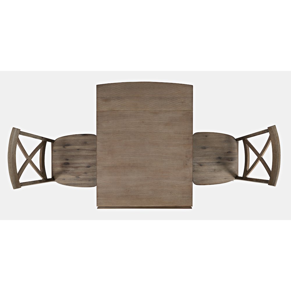 Eastern Tides Coastal Wire-Brushed Wood Three Piece Cross-Back Dining Set