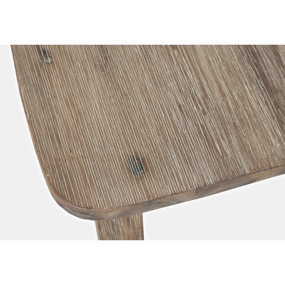 Eastern Tides Coastal Wire-Brushed Wood Three Piece Cross-Back Dining Set
