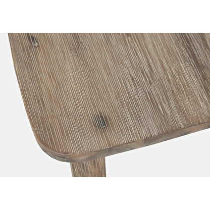 Eastern Tides Coastal Wire-Brushed Wood Three Piece Cross-Back Dining Set