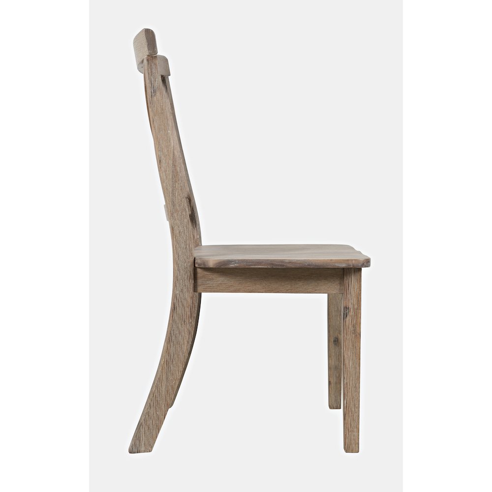Eastern Tides Coastal Wire-Brushed Wood X-Back Acacia Dining Chair (Set of 2)