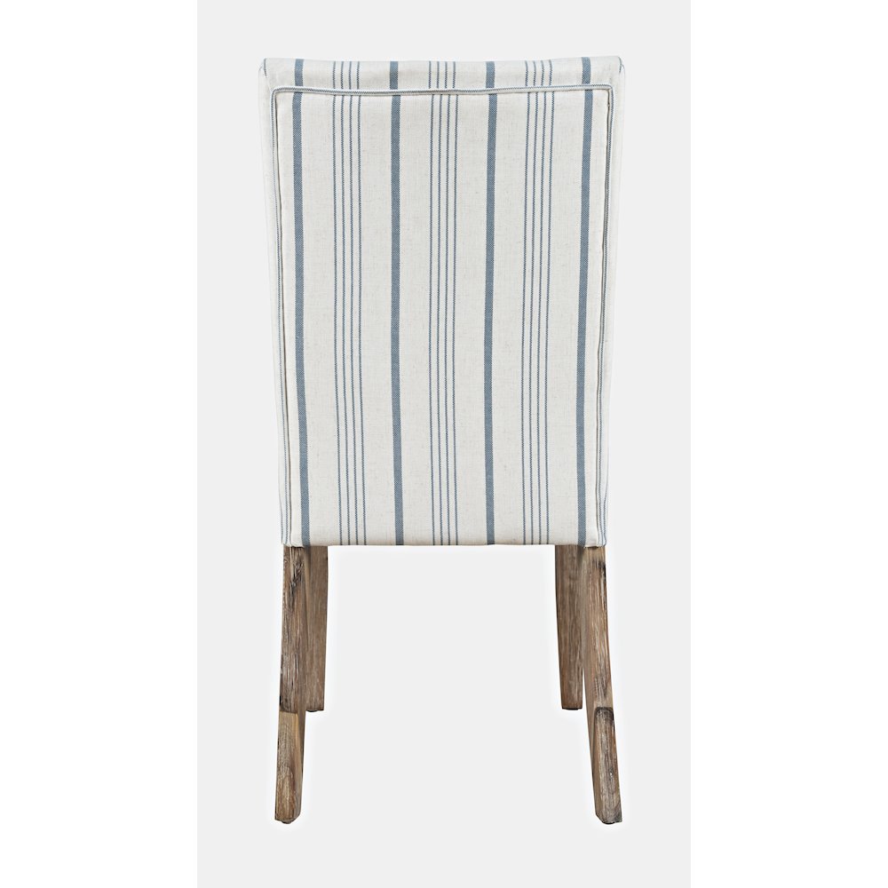 Coastal Wire-Brushed Wood Upholstered Parsons Dining Chair (Set of 2)