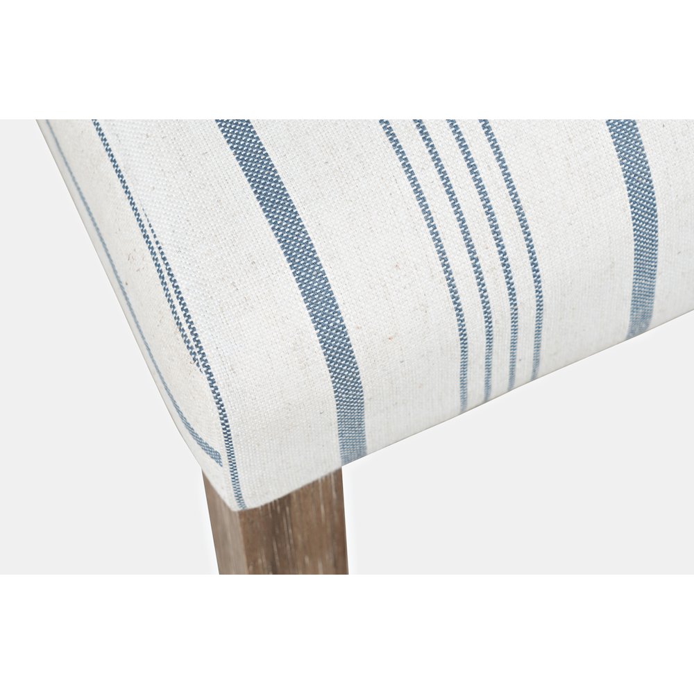 Eastern Tides Coastal Wire-Brushed Wood Three Piece Upholstered Dining Set