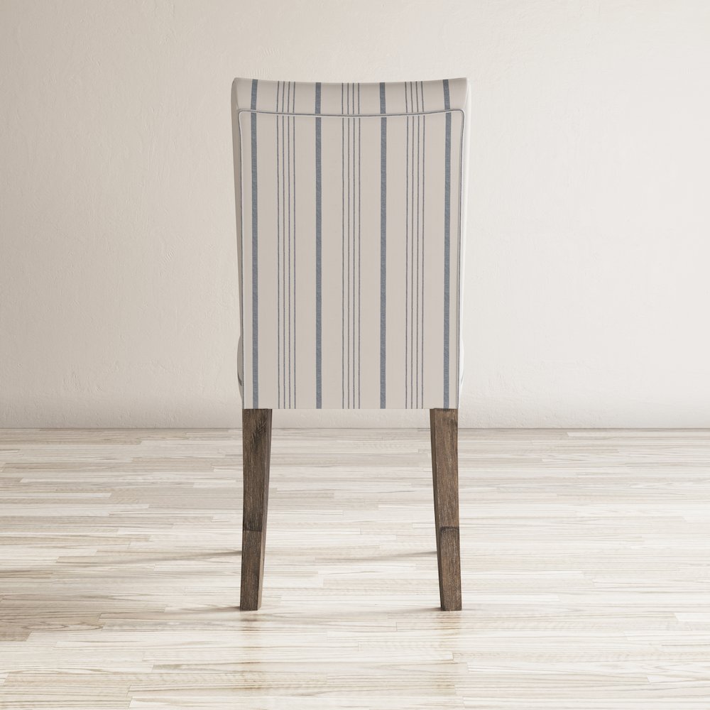 Coastal Wire-Brushed Wood Upholstered Parsons Dining Chair (Set of 2)