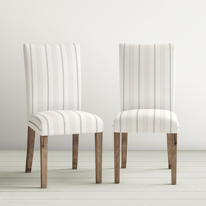 Eastern Tides Coastal Wire-Brushed Wood Three Piece Upholstered Dining Set