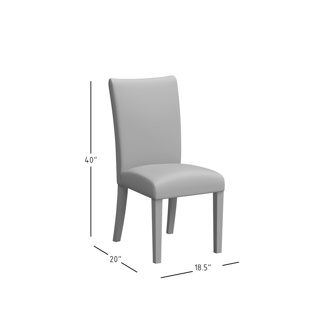 Coastal Wire-Brushed Wood Upholstered Parsons Dining Chair (Set of 2)