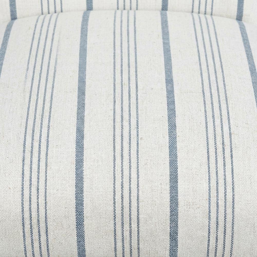 Acacia Veneer Parsons Dining Chairs, Coastal High-Back Style, Blue Stripe, Set