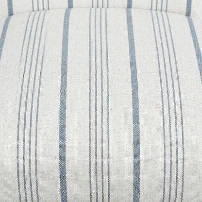 Acacia Veneer Parsons Dining Chairs, Coastal High-Back Style, Blue Stripe, Set